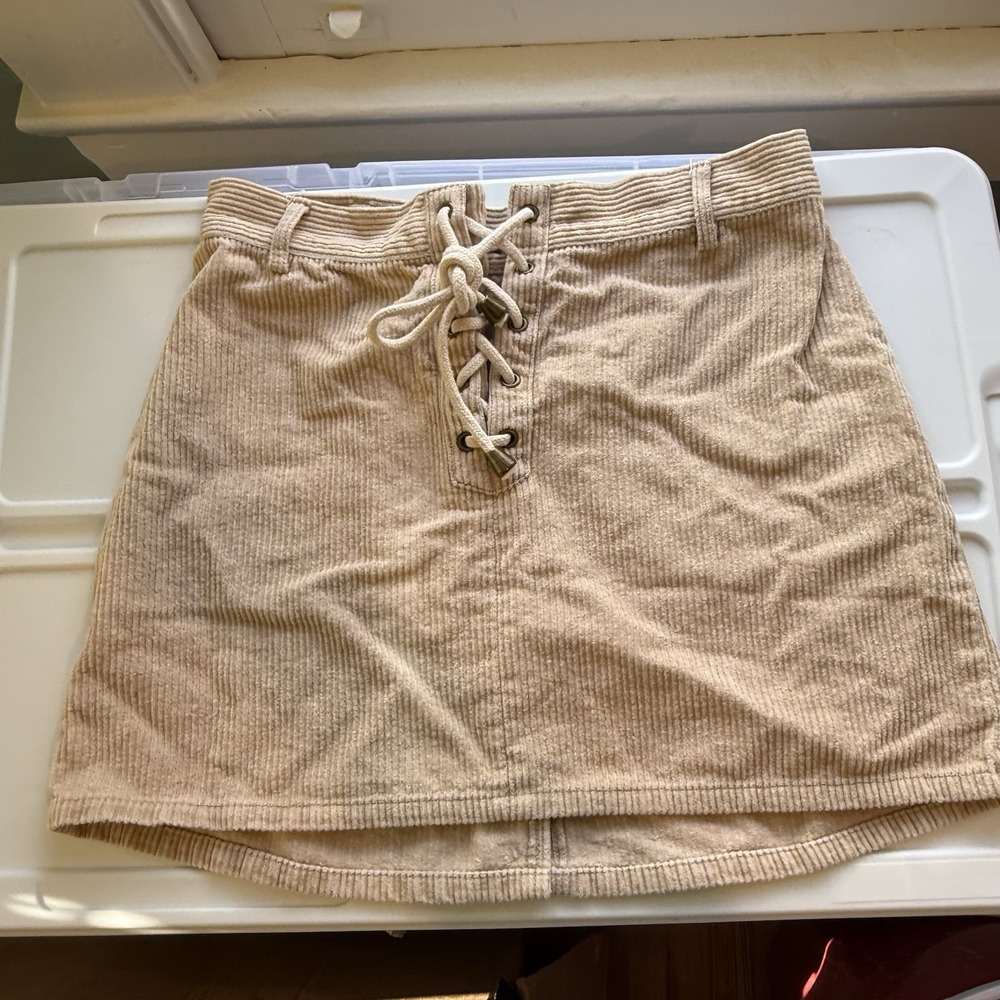 Kendall & Kylie Corduroy Skirt String Tie Front Festival Fairy Size Medium